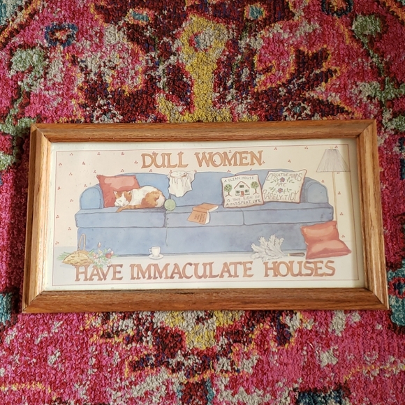 Framed Dull Women Have Immaculate Houses Art